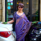 Pure Handloom Two Tone Organza Weaving Saree with Subtle Zari Shine