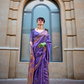 Pure Handloom Two Tone Organza Weaving Saree with Subtle Zari Shine