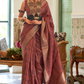 Pure Handloom Two Tone Organza Saree with Elegant Weaving