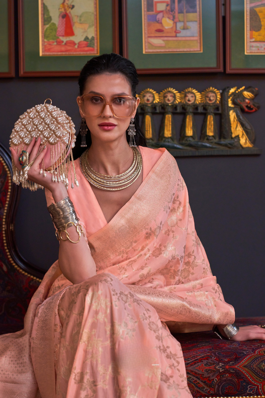 Graceful Handloom Woven Silk Saree with Traditional Charm