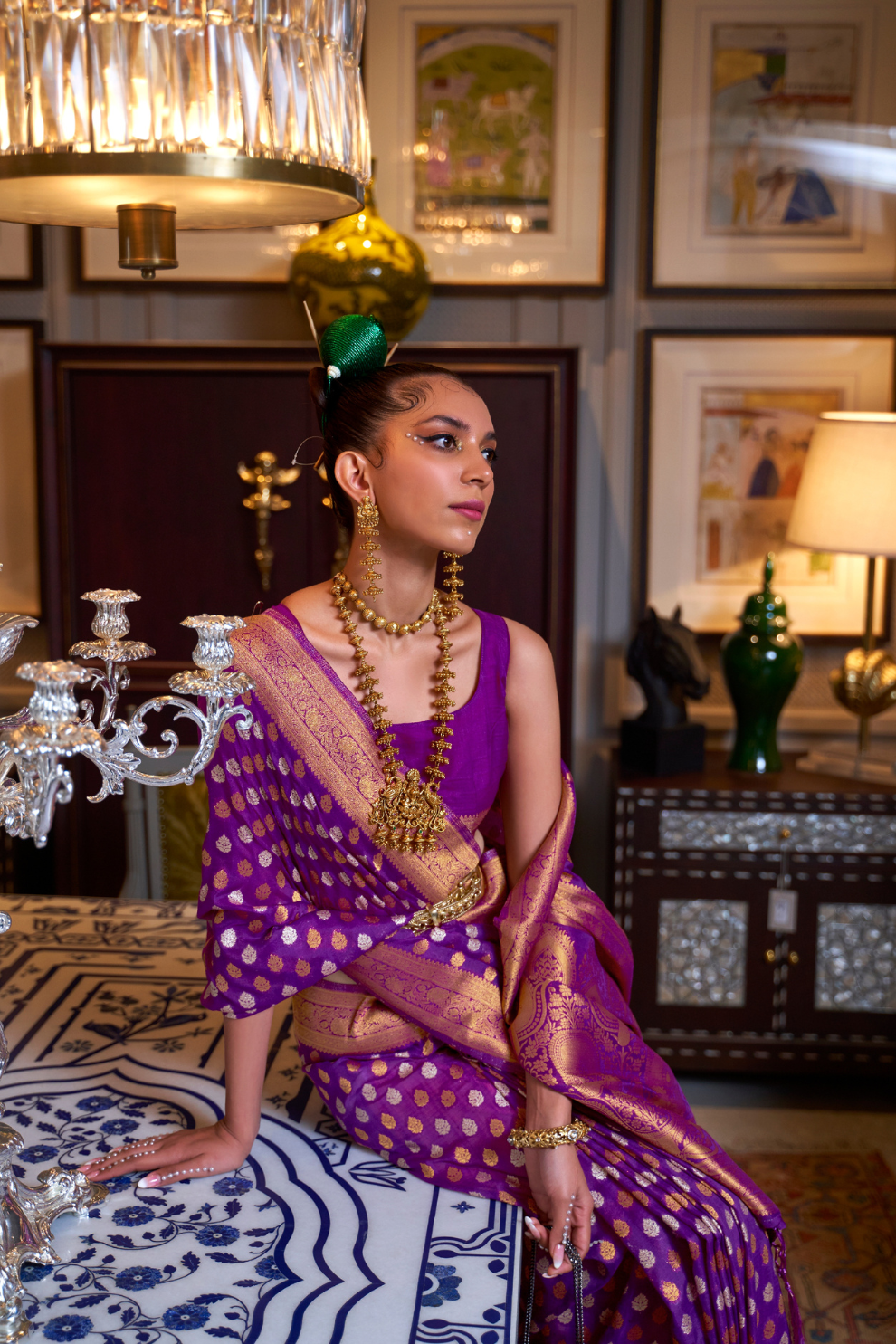 Zari Woven Silk Saree with Traditional Rich Pallu Design