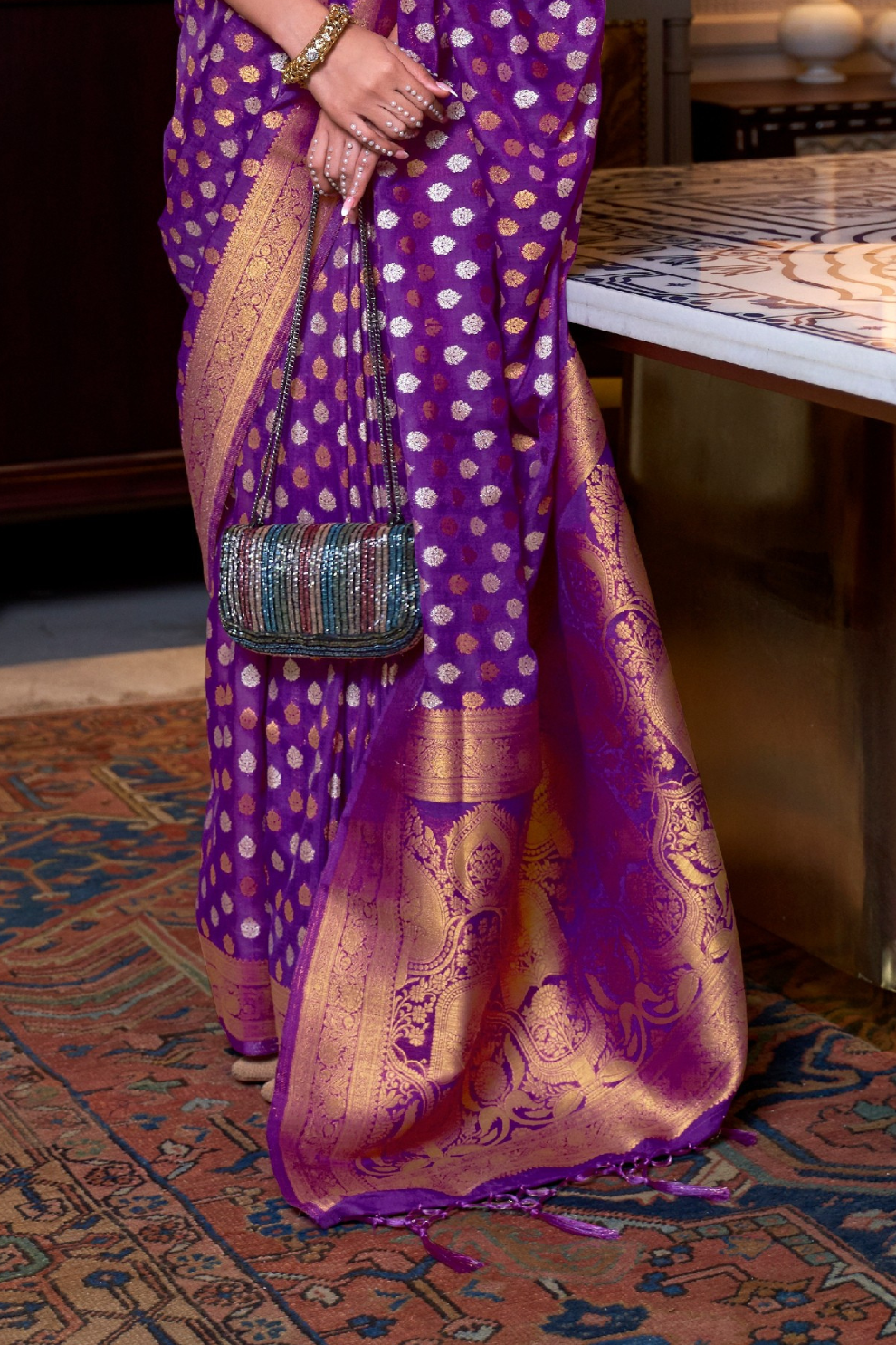 Zari Woven Silk Saree with Traditional Rich Pallu Design