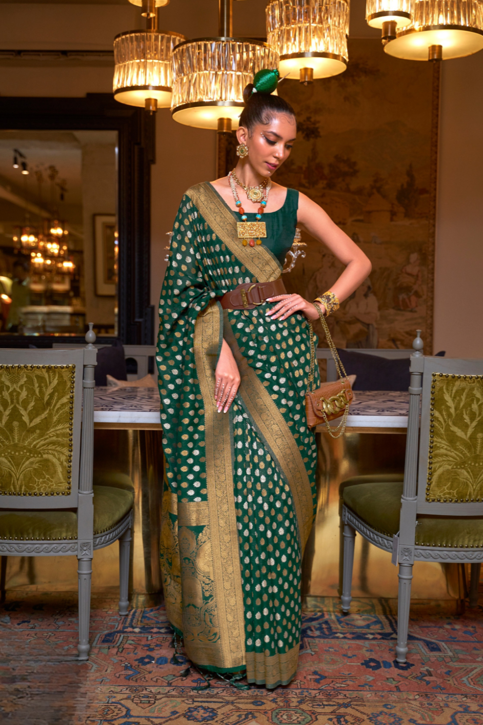 Zari Woven Silk Saree with Traditional Rich Pallu Design