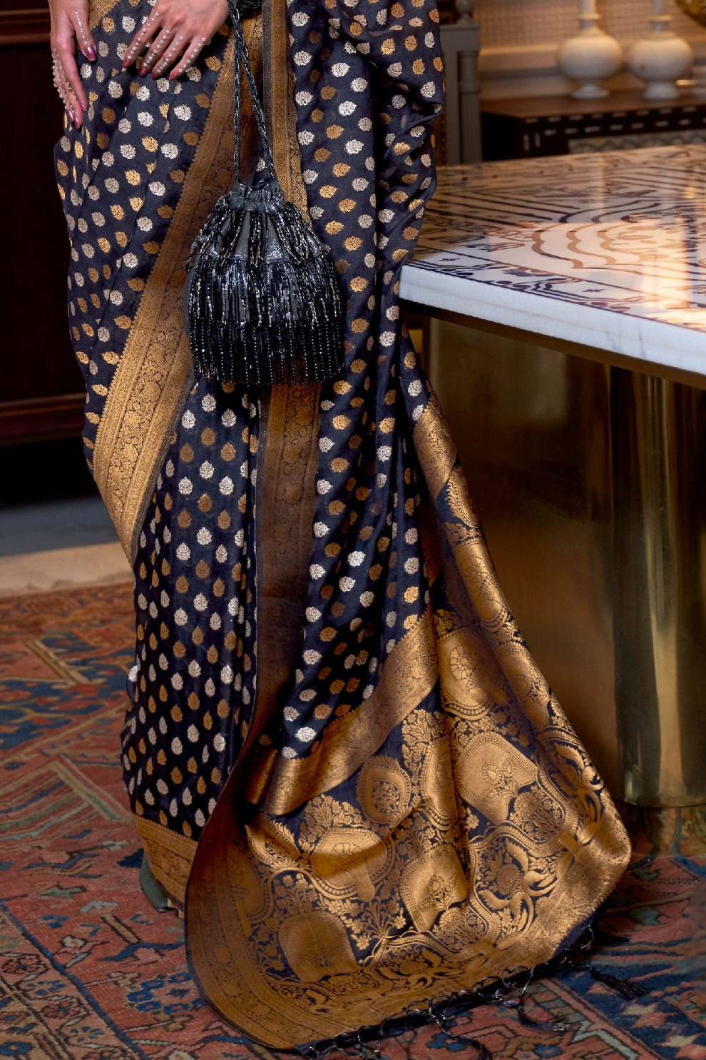 Zari Woven Silk Saree with Traditional Rich Pallu Design