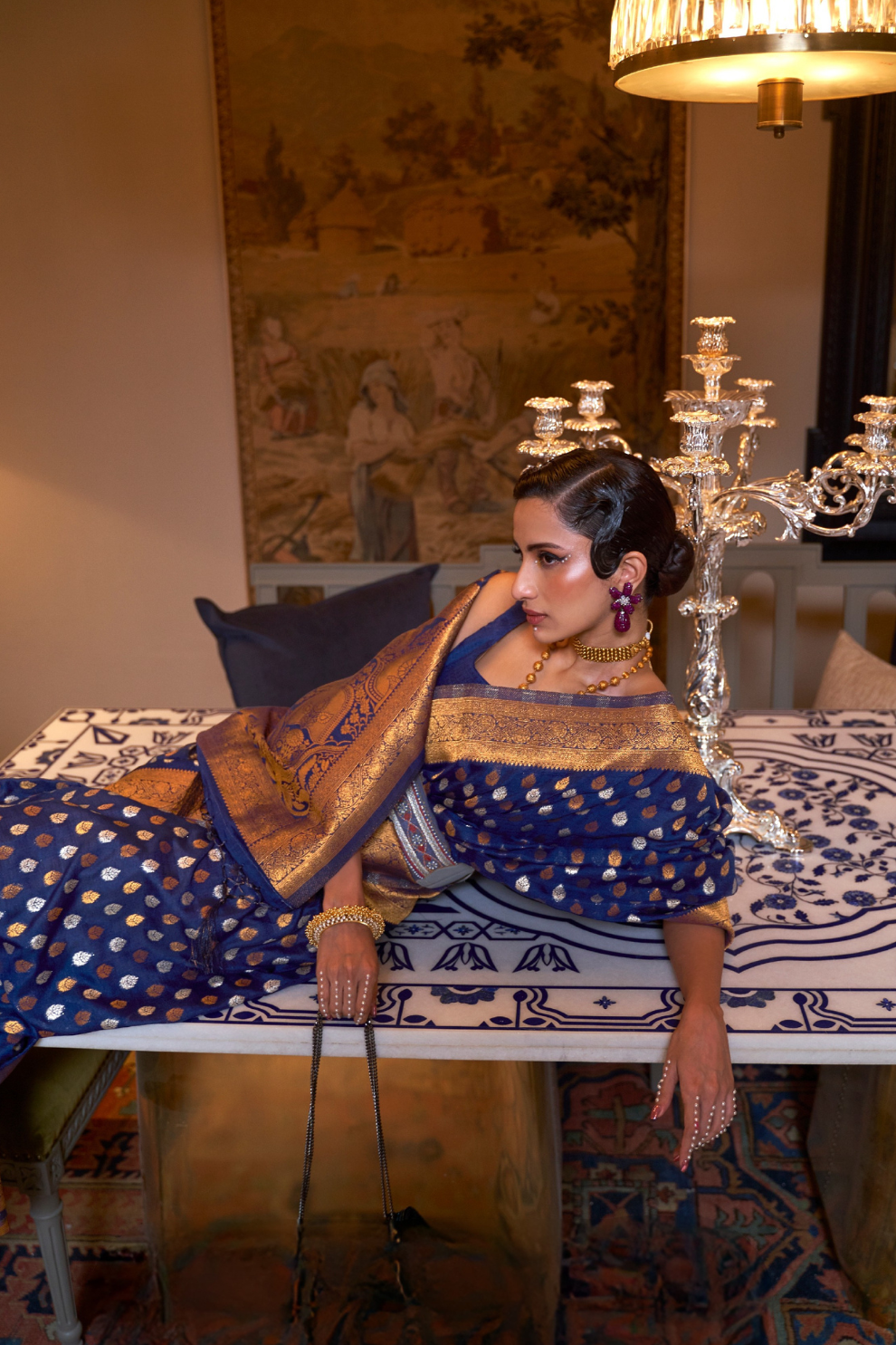 Zari Woven Silk Saree with Traditional Rich Pallu Design