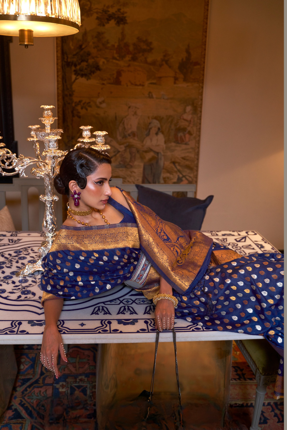 Zari Woven Silk Saree with Traditional Rich Pallu Design