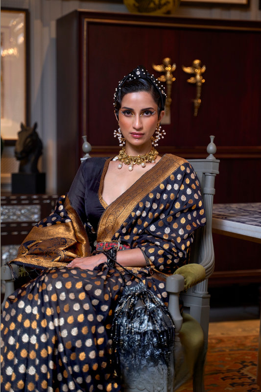 Zari Woven Silk Saree with Traditional Rich Pallu Design
