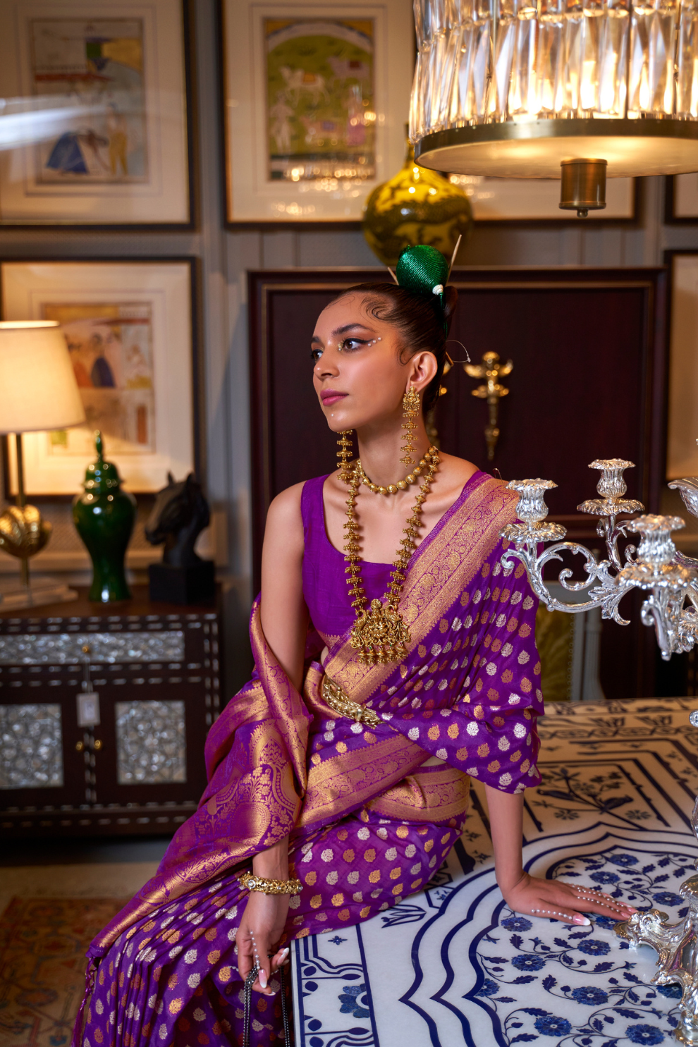 Zari Woven Silk Saree with Traditional Rich Pallu Design