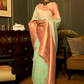 Pure Linen Weaving Saree with Stylish Copper Zari Work