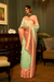 Pure Linen Weaving Saree with Stylish Copper Zari Work
