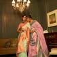Pure Linen Weaving Saree with Stylish Copper Zari Work