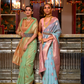 Woven Linen Silk Saree with Subtle Zari Detailing