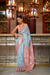 Woven Linen Silk Saree with Subtle Zari Detailing