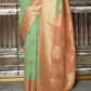 Woven Linen Silk Saree with Subtle Zari Detailing