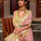 Woven Linen Silk Saree with Subtle Zari Detailing