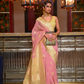 Woven Linen Silk Saree with Subtle Zari Detailing