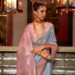 Woven Linen Silk Saree with Subtle Zari Detailing