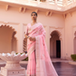 Pure Linen Silk Saree with Traditional Hand Weaving Design