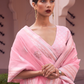 Pure Linen Silk Saree with Traditional Hand Weaving Design