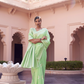 Pure Linen Silk Saree with Traditional Hand Weaving Design