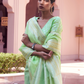 Pure Linen Silk Saree with Traditional Hand Weaving Design