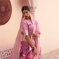Pure Linen Silk Saree with Traditional Hand Weaving Design