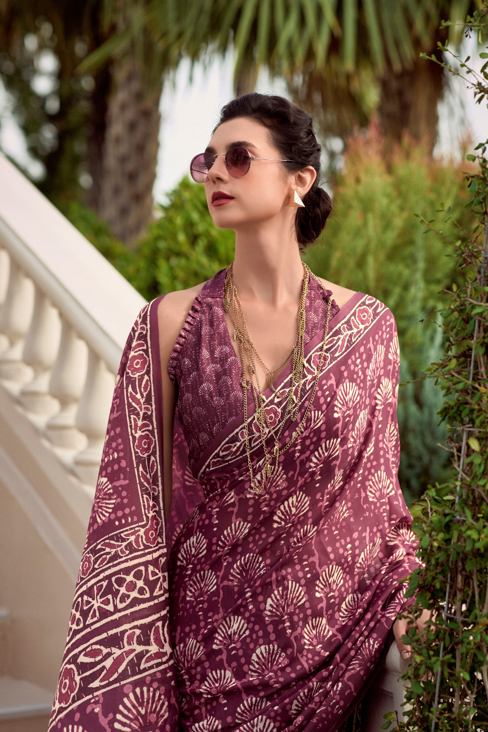 Elegant Whispers Pure Mal Mal Cotton Saree in Modern Digital Motifs