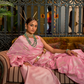 Banarasi Saree with Contrast Border and Traditional Weaving