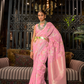 Banarasi Saree with Contrast Border and Traditional Weaving