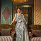 Banarasi Saree with Contrast Border and Traditional Weaving
