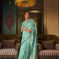 Banarasi Saree with Contrast Border and Traditional Weaving