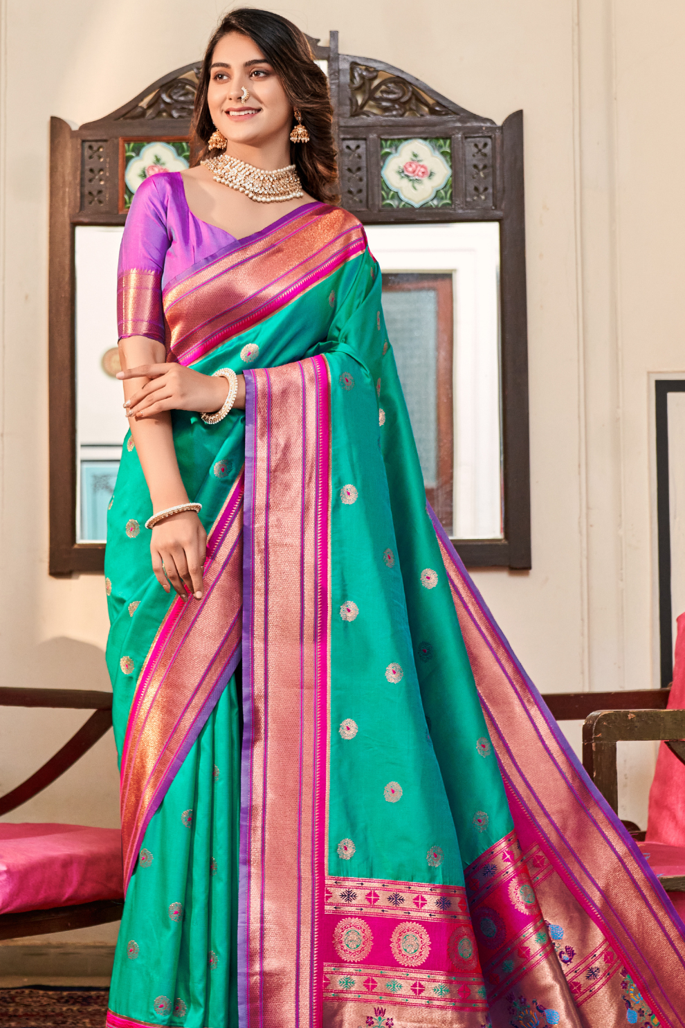 Pure Paithani Silk – Traditional Elegance with Royal Charm