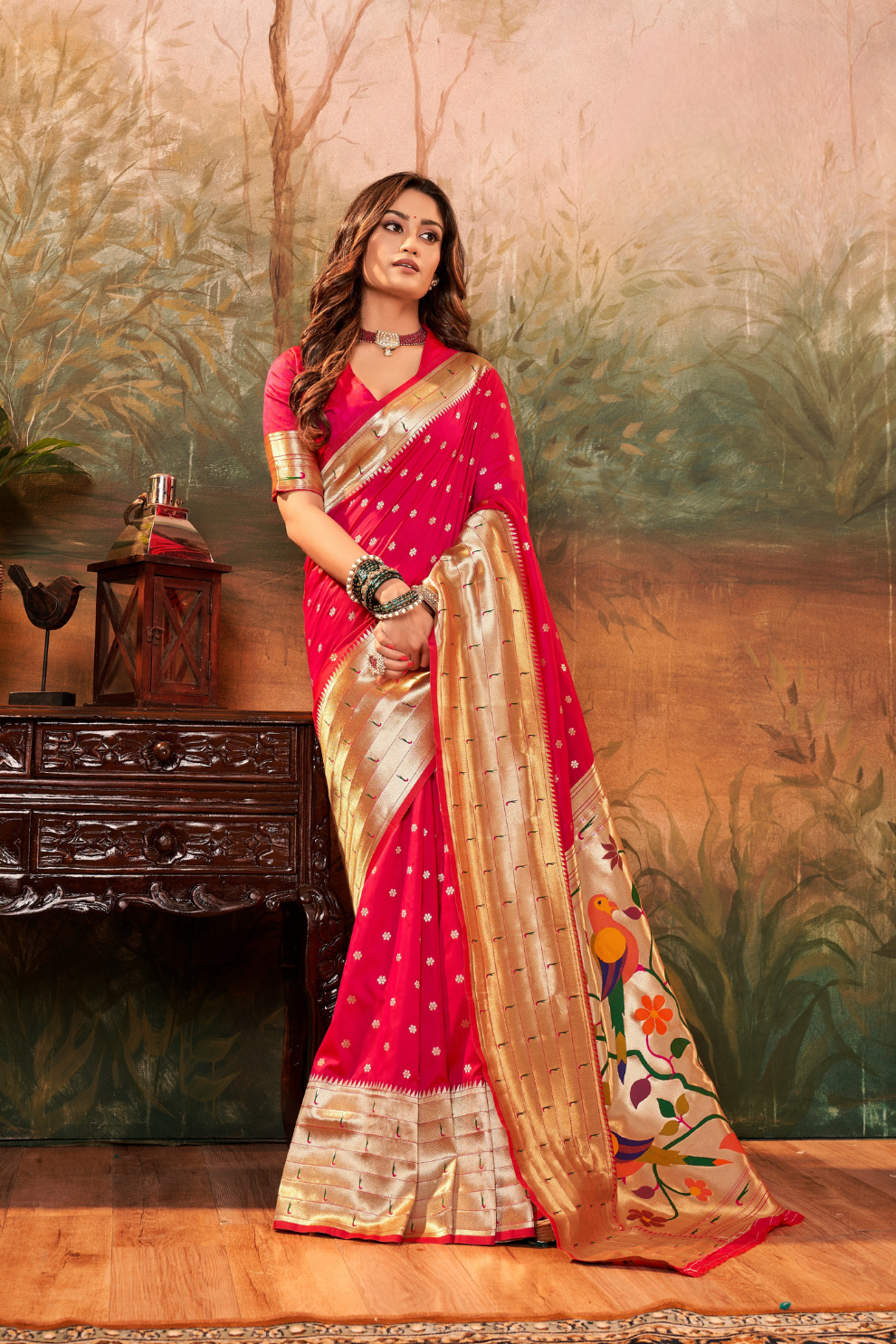 Pure Paithani Silk Saree with Zari Weaving