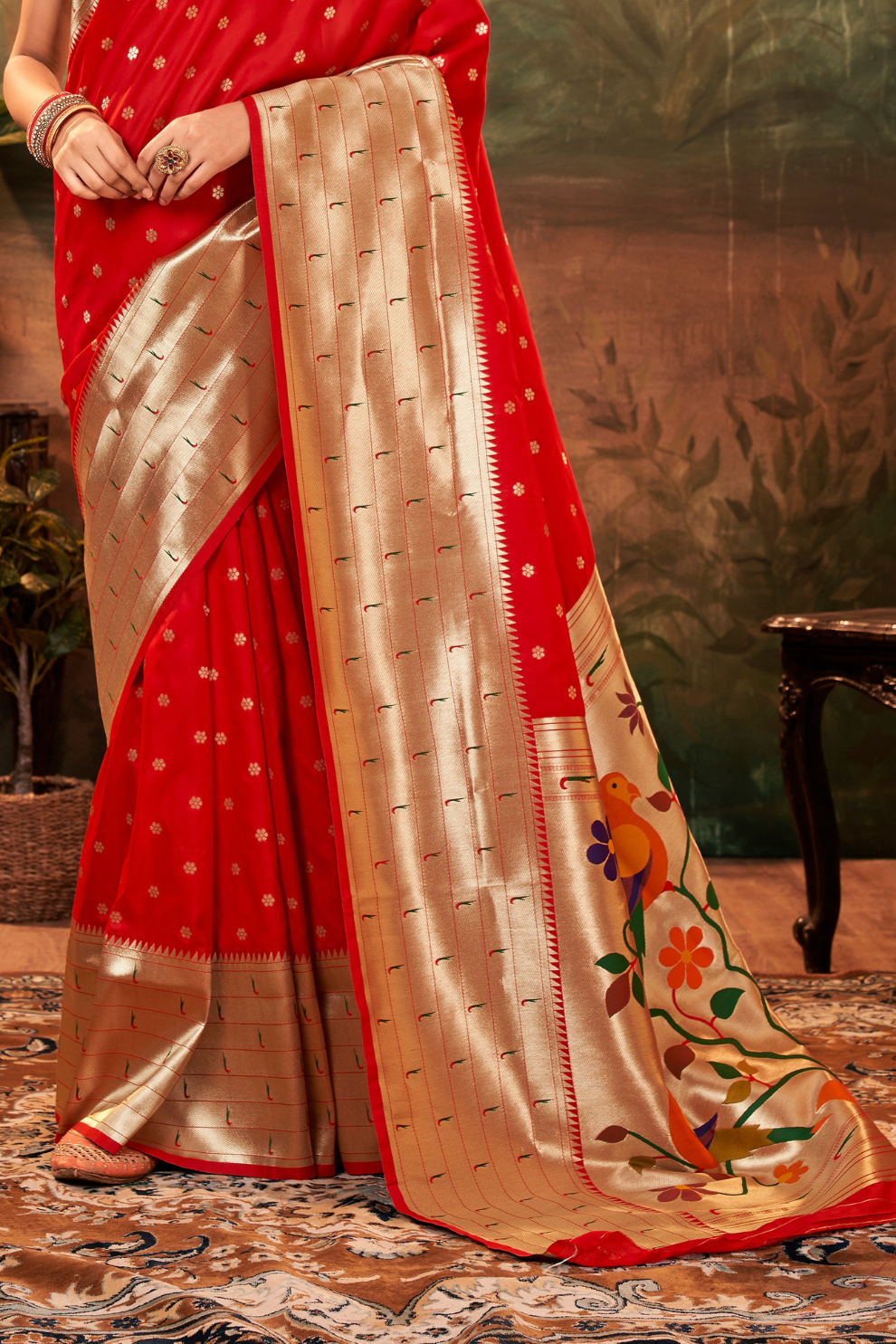 Pure Paithani Silk Saree with Zari Weaving