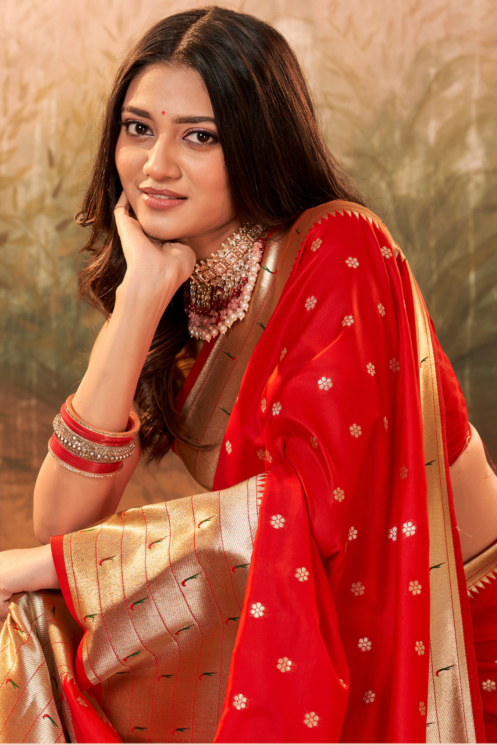 Pure Paithani Silk Saree with Zari Weaving