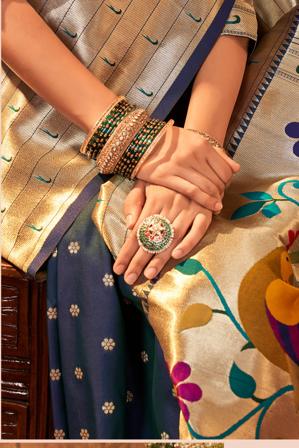 Pure Paithani Silk Saree with Zari Weaving