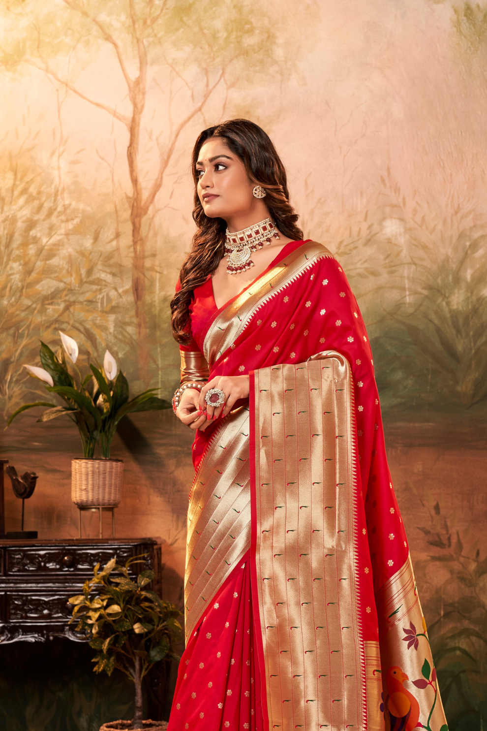 Pure Paithani Silk Saree with Zari Weaving