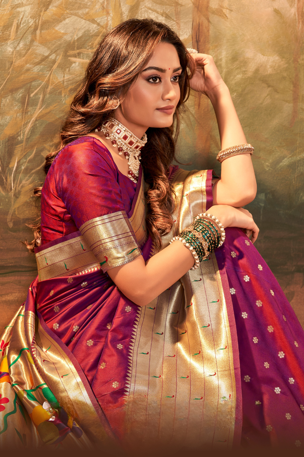 Pure Paithani Silk Saree with Zari Weaving