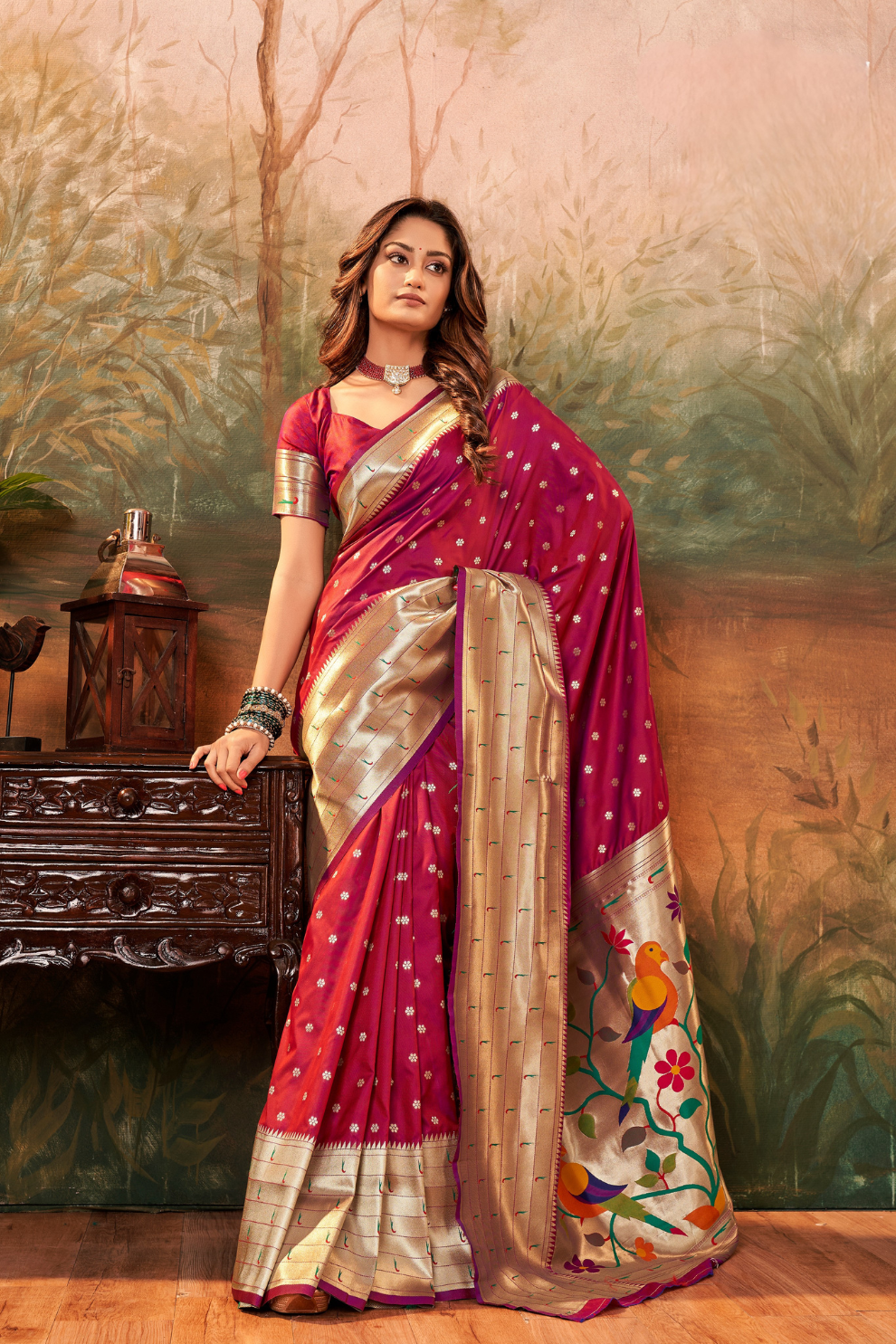 Pure Paithani Silk Saree with Zari Weaving