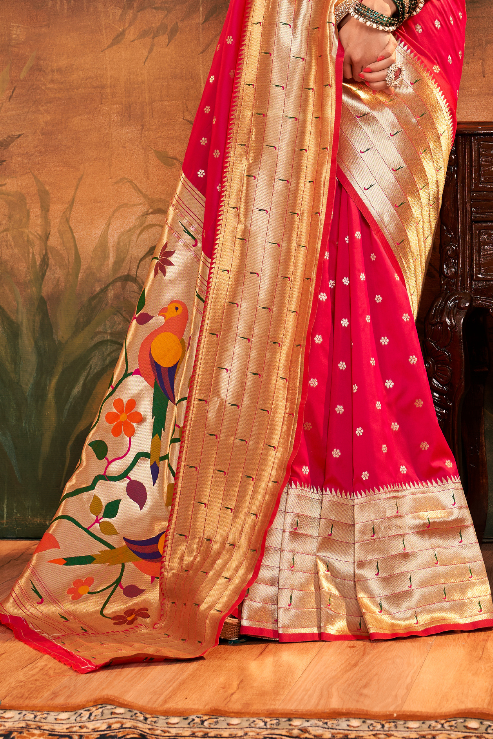 Pure Paithani Silk Saree with Zari Weaving