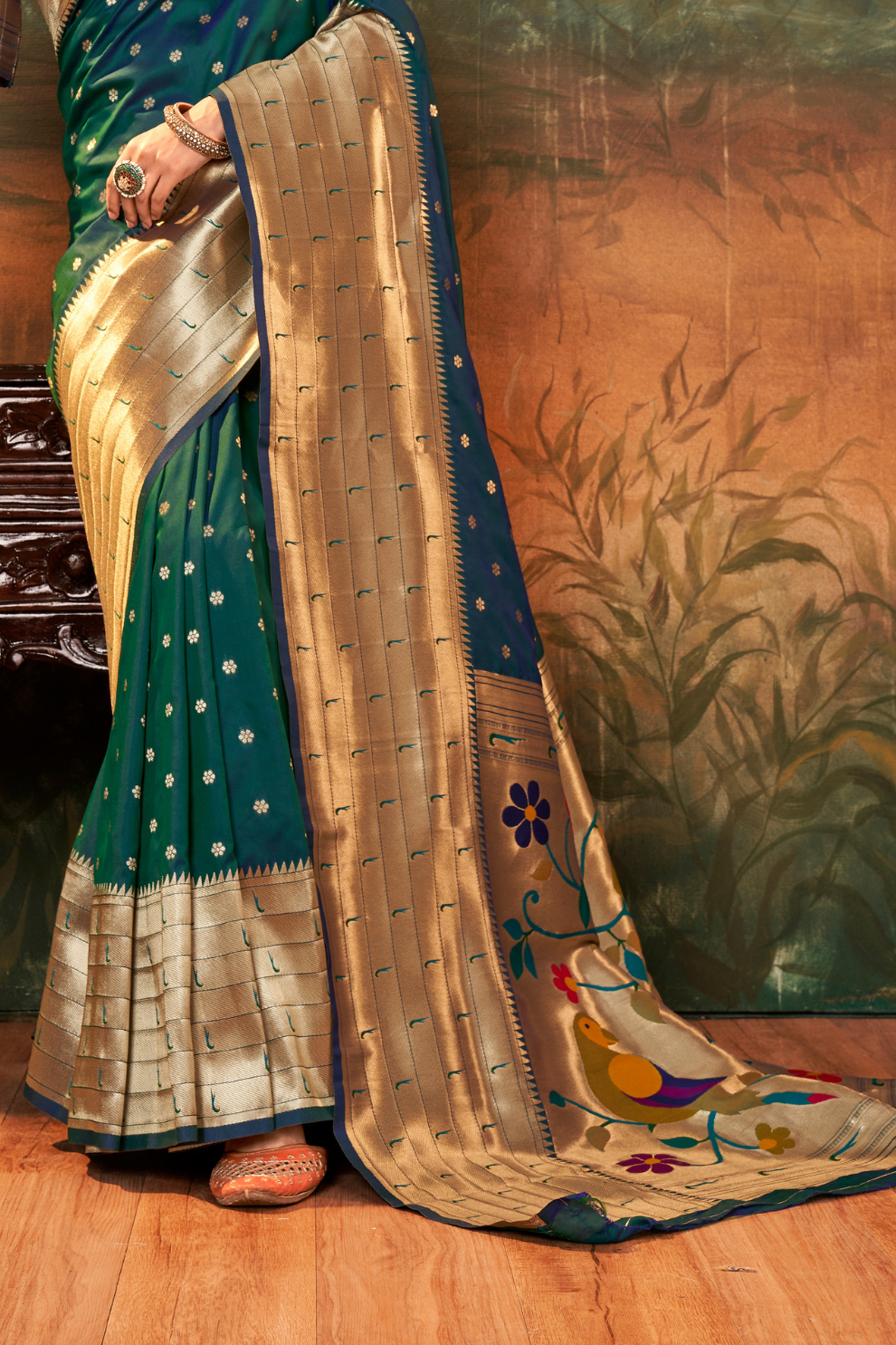 Pure Paithani Silk Saree with Zari Weaving