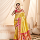 Pure Paithani Tissue Silk Saree with Rich Zari Border