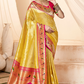 Pure Paithani Tissue Silk Saree with Rich Zari Border