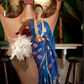 Banarasi Satin Silk Saree with Dual Zari Motifs Finish