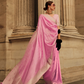 Lustrous Silk Satin Saree with Elegant Drape