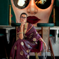 Banarasi Satin Silk Saree with Dual Zari Motifs Finish