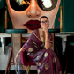 Banarasi Satin Silk Saree with Dual Zari Motifs Finish