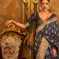 Satin Handloom Saree with Intricate Weaving Work