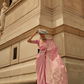 Lustrous Silk Satin Saree with Elegant Drape