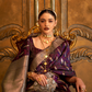 Satin Handloom Saree with Intricate Weaving Work